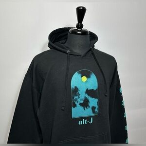 ALT-J Official - 2022 Concert 2-Sided Tour Hoodie Adult XL Black Pullover Indie